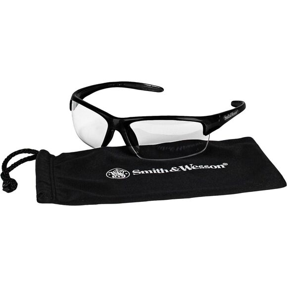 Smith & Wesson Equalizer Safety Glasses Gun Metal Frame Clear Anti-Fog Lens NEW - Picture 1 of 5